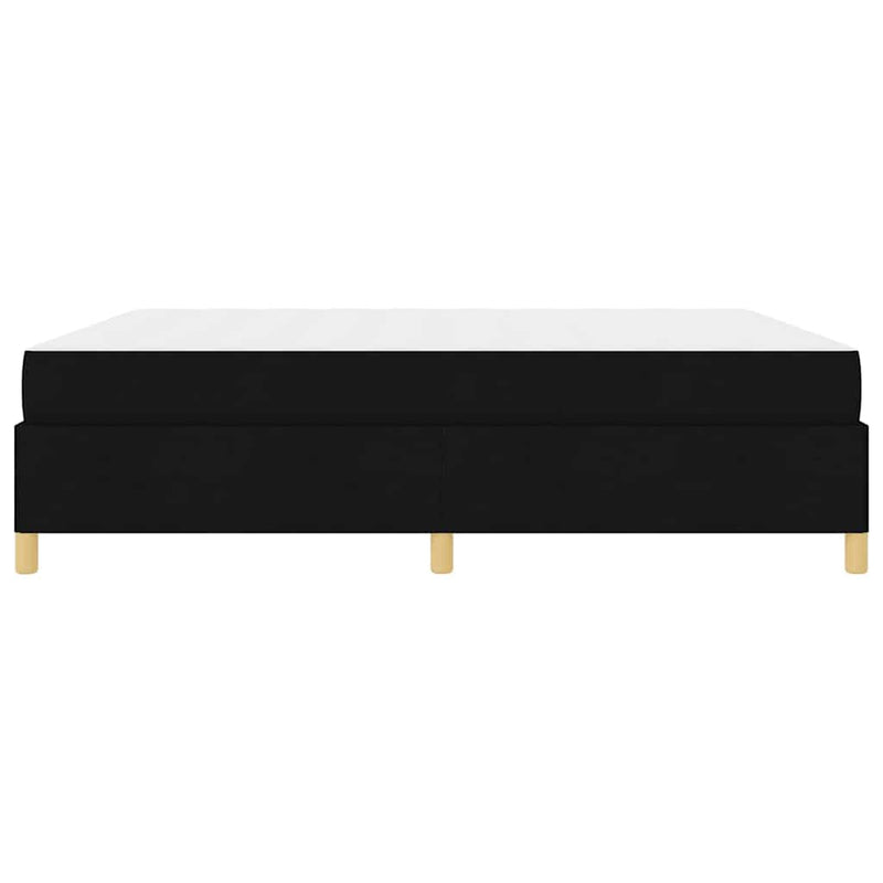 vidaXL Boxrugós ágy Fekete és fehér és fekete 180 x 200 cm szövet
