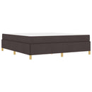 vidaXL Boxrugós ágy matracmal Sötétbarna és fehér 180 x 200 cm szövet