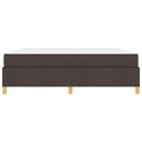 vidaXL Boxrugós ágy matracmal Sötétbarna és fehér 180 x 200 cm szövet