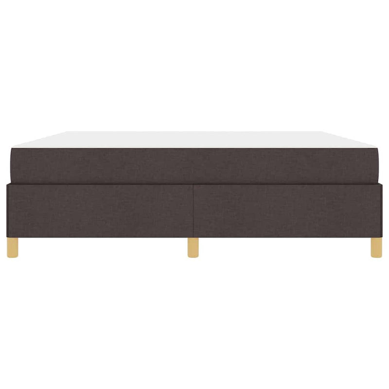 vidaXL Boxrugós ágy matracmal Sötétbarna és fehér 180 x 200 cm szövet