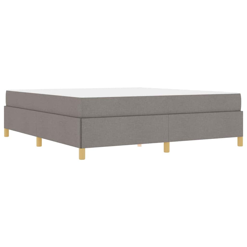 vidaXL Boxrugós ágy matracmal Taupe és fehér 180 x 200 cm szövet