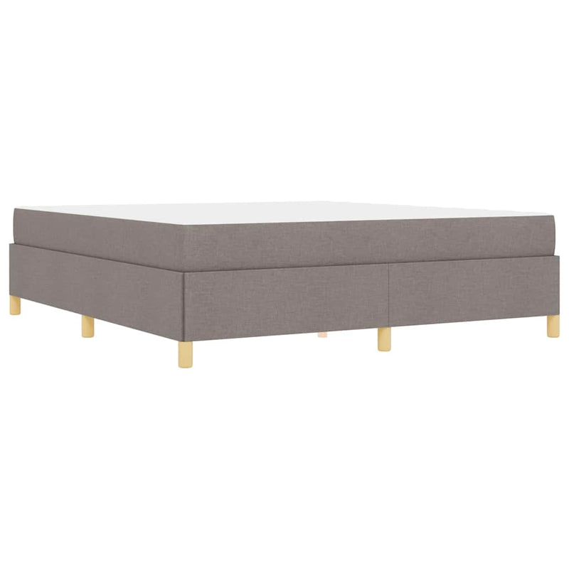 vidaXL Boxrugós ágy matracmal Taupe és fehér 180 x 200 cm szövet
