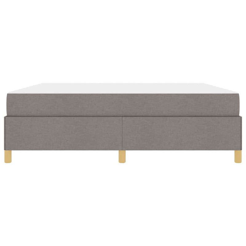 vidaXL Boxrugós ágy matracmal Taupe és fehér 180 x 200 cm szövet