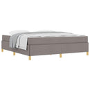 vidaXL Boxrugós ágy matracmal Taupe és fehér 180 x 200 cm szövet