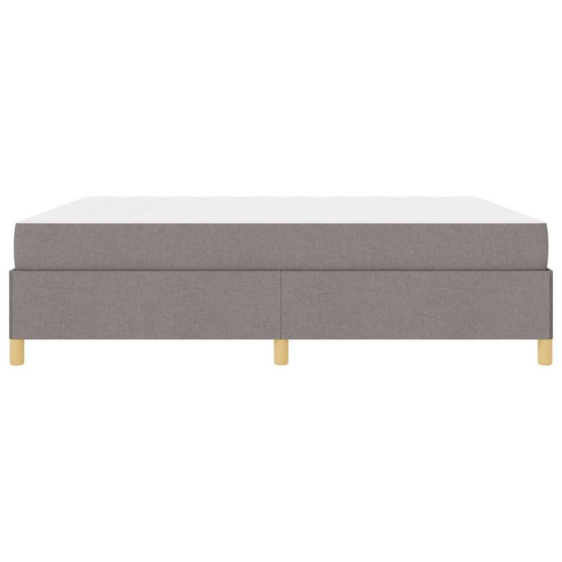 vidaXL Boxrugós ágy matracmal Taupe és fehér 180 x 200 cm szövet