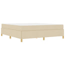 vidaXL Boxrugós ágy Krém és Bézs és Fehér 180 x 200 cm szövet