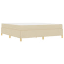 vidaXL Boxrugós ágy Krém és Bézs és Fehér 180 x 200 cm szövet