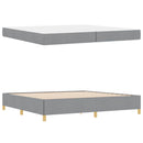 vidaXL Boxrugós ágy Világosszürke és Fehér 200 x 200 cm szövet