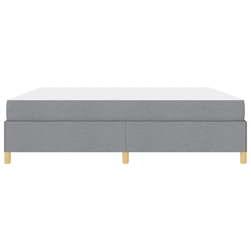 vidaXL Boxrugós ágy Világosszürke és Fehér 200 x 200 cm szövet