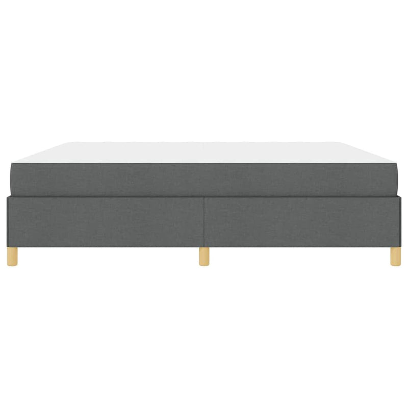 vidaXL Boxrugós ágy matracmal Sötétszürke 200 x 200 cm szövet
