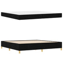 vidaXL Ágykeret matracmal Fekete 200 x 200 cm szövet