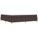 vidaXL Ágykeret matracmal Sötét Barna 200 x 200 cm szövet