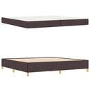 vidaXL Ágykeret matracmal Sötét Barna 200 x 200 cm szövet