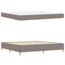 vidaXL Ágykeret matracmal Tópszínű 200 x 200 cm szövet