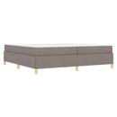 vidaXL Ágykeret matracmal Tópszínű 200 x 200 cm szövet