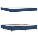 vidaXL Ágykeret matracmal Kék 200 x 200 cm szövet