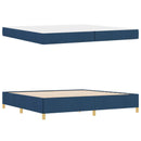 vidaXL Ágykeret matracmal Kék 200 x 200 cm szövet