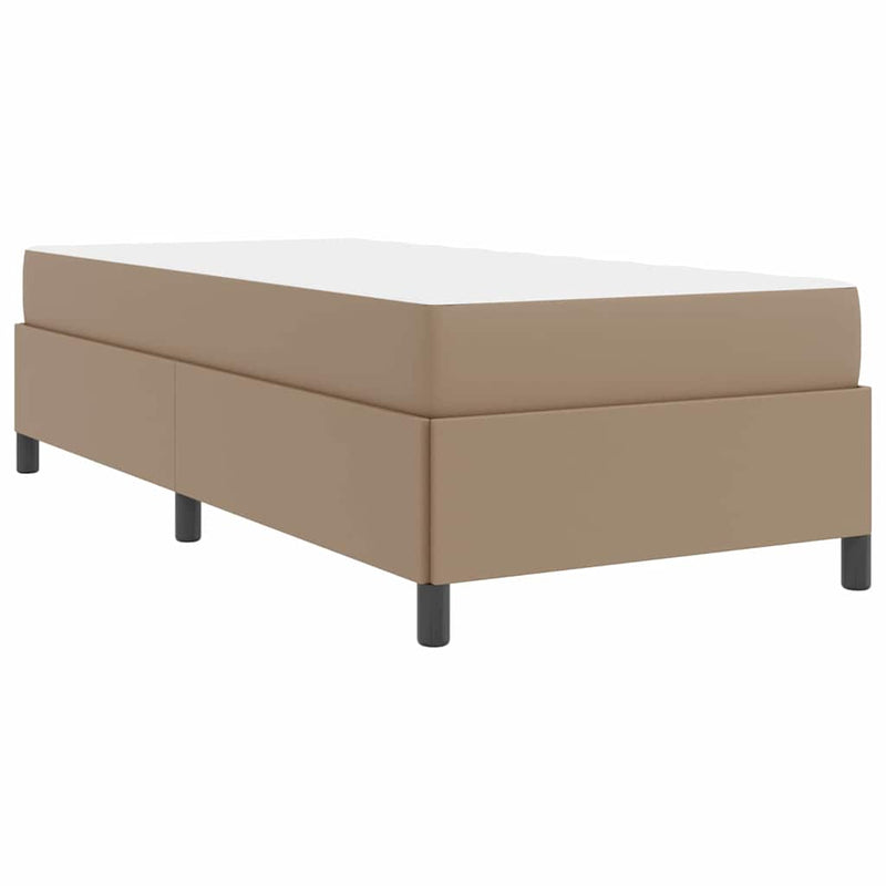 vidaXL Ágykeret matraccal matracmal Cappuccino 90 x 190 cm Műbőr