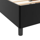 vidaXL Ágykeret matraccal matracmal Fekete 90 x 200 cm Műbőr
