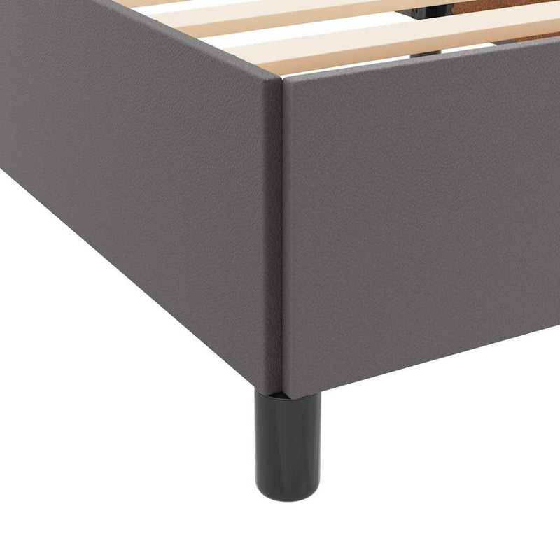 vidaXL Ágykeret matraccal matracmal Szürke 90 x 200 cm Műbőr