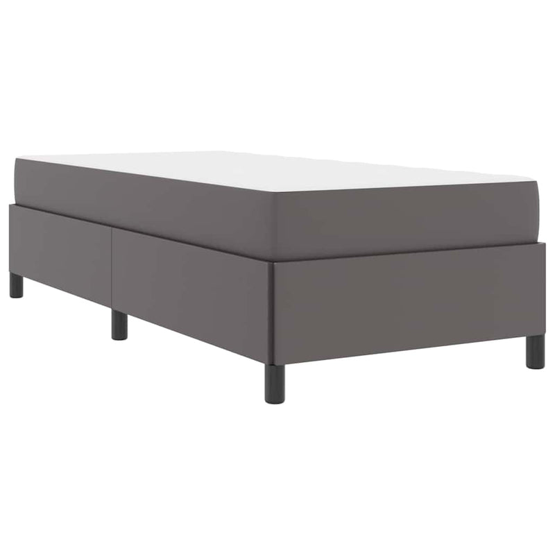vidaXL Ágykeret matraccal matracmal Szürke 90 x 200 cm Műbőr