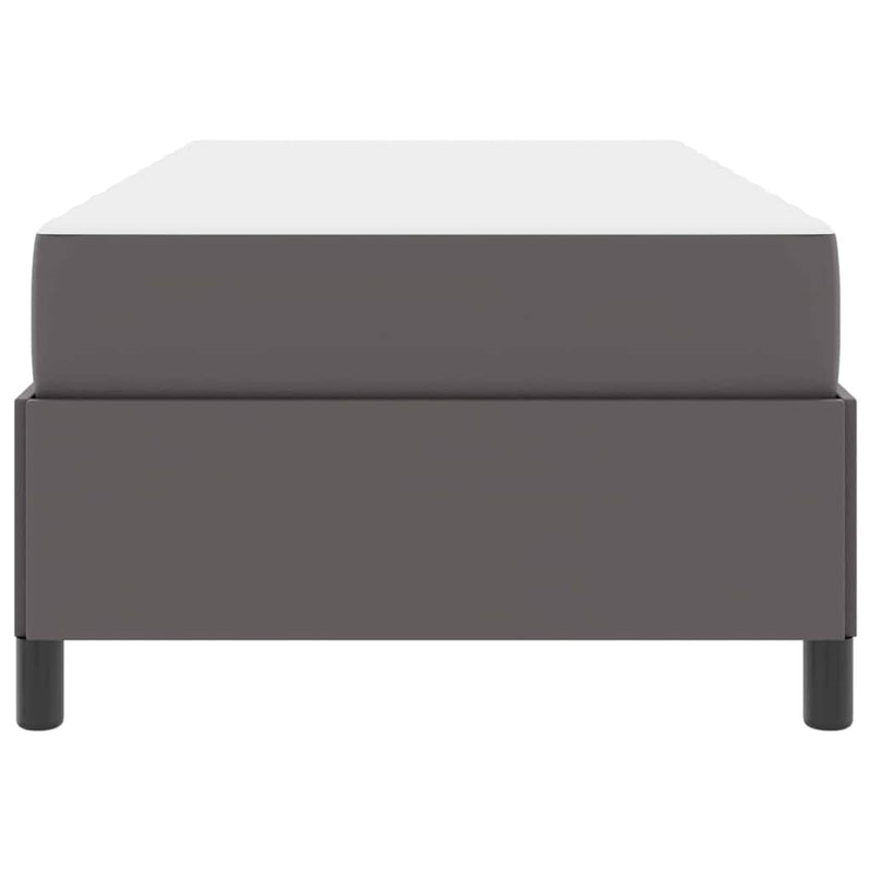 vidaXL Ágykeret matraccal matracmal Szürke 90 x 200 cm Műbőr