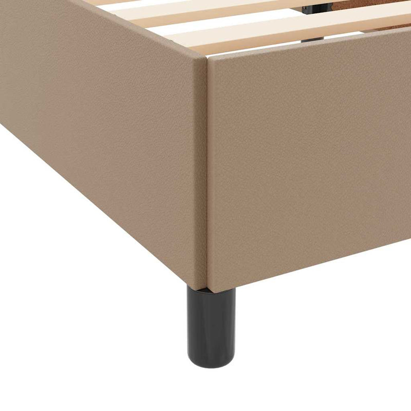 vidaXL Ágykeret matraccal matracmal Cappuccino 90 x 200 cm Műbőr
