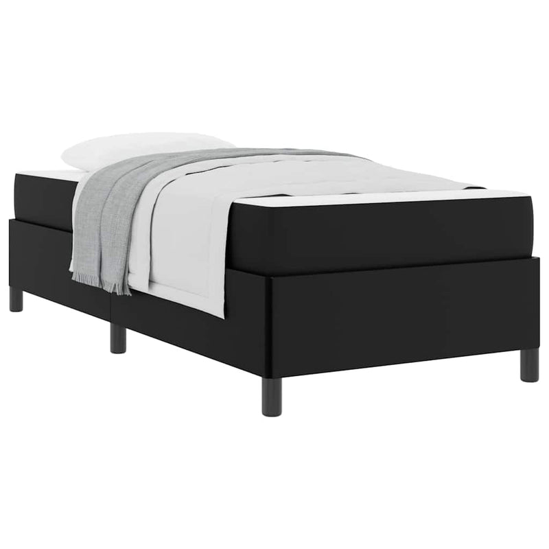 vidaXL Ágykeret matraccal matracmal Fekete 100 x 200 cm Műbőr