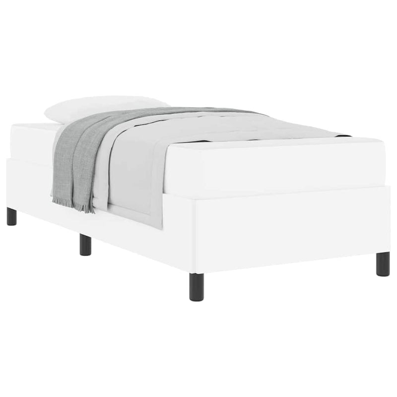 vidaXL Ágykeret matraccal matracmal Fehér 100 x 200 cm Műbőr