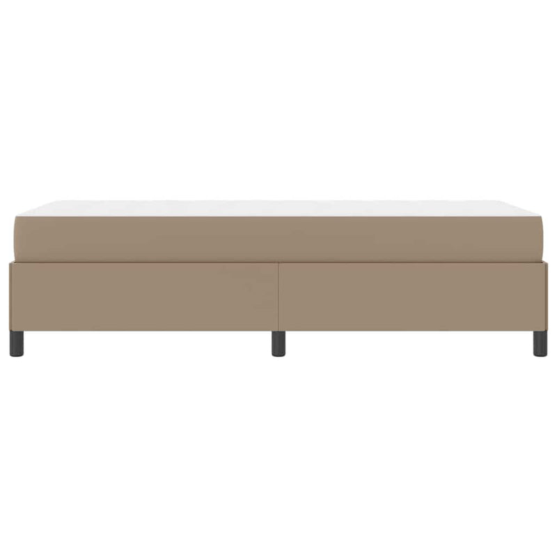 vidaXL Ágykeret matraccal matracmal Cappuccino 100 x 200 cm Műbőr