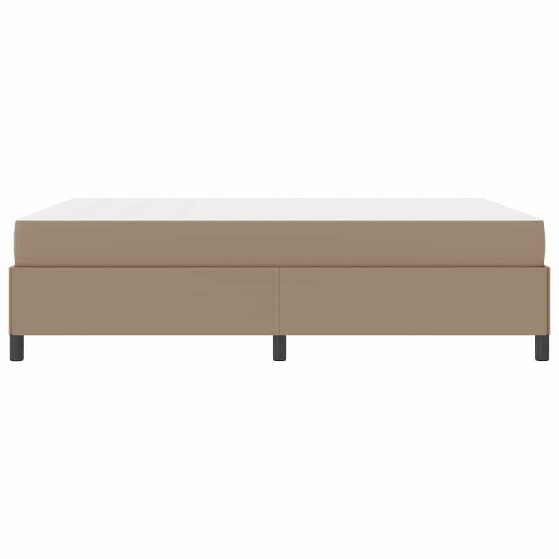 vidaXL Ágykeret matraccal matracmal Cappuccino 140 x 190 cm Műbőr