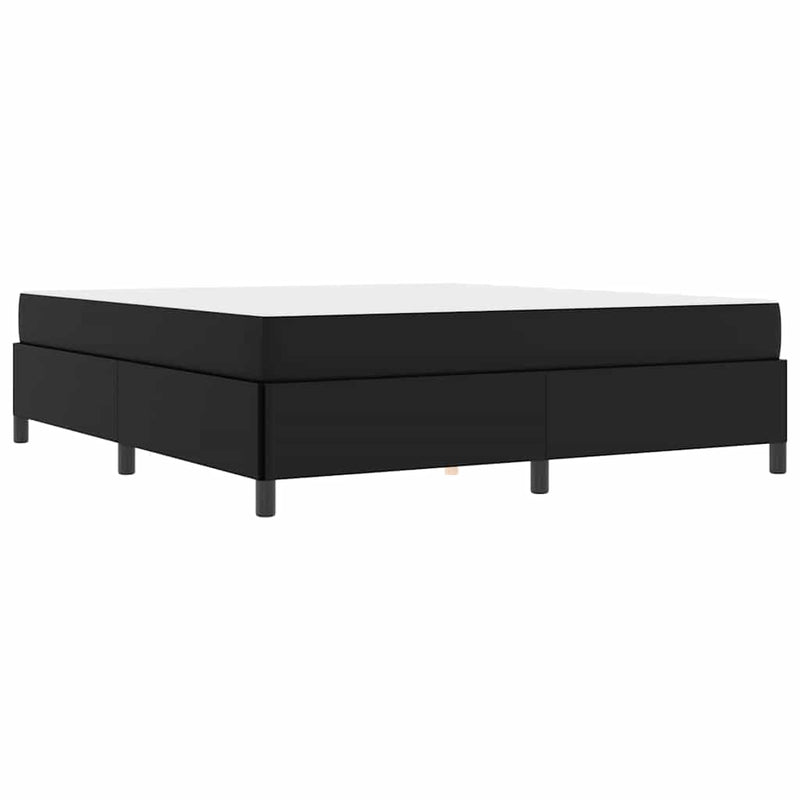 vidaXL Ágykeret matraccal matracmal Fekete 180 x 200 cm Műbőr