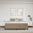 vidaXL Ágykeret matracmal Cappuccino 180 x 200 cm szövet