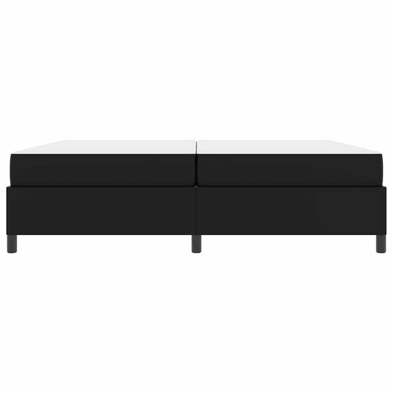 vidaXL Ágykeret matraccal matracmal Fekete 200 x 200 cm Műbőr