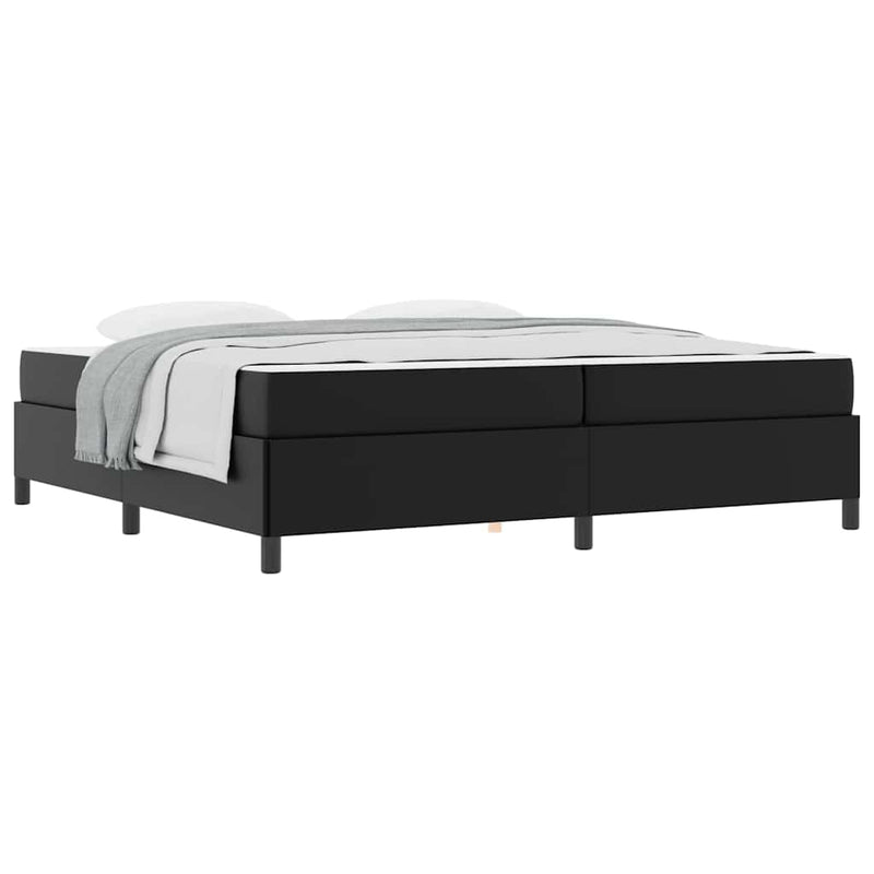 vidaXL Ágykeret matraccal matracmal Fekete 200 x 200 cm Műbőr