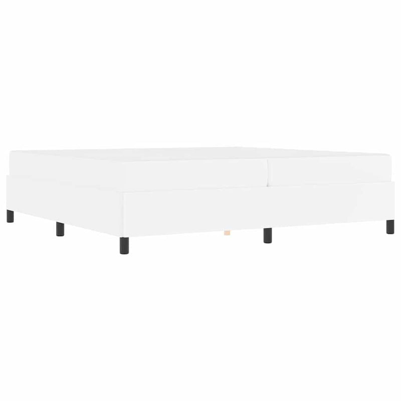 vidaXL Ágykeret matraccal matracmal Fehér 200 x 200 cm Műbőr