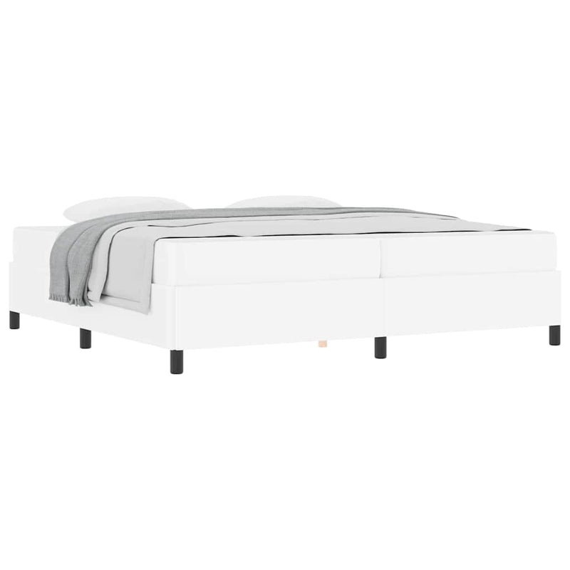 vidaXL Ágykeret matraccal matracmal Fehér 200 x 200 cm Műbőr