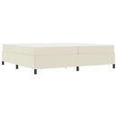 vidaXL Ágykeret matraccal matracmal Krém 200 x 200 cm Műbőr