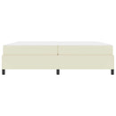 vidaXL Ágykeret matraccal matracmal Krém 200 x 200 cm Műbőr