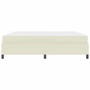 vidaXL Ágykeret matraccal matracmal Krém 200 x 200 cm Műbőr