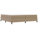 vidaXL Ágykeret matraccal matracmal Cappuccino 200 x 200 cm Műbőr