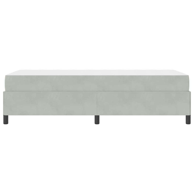 vidaXL Ágykeret Világosszürke és szürke és fehér 80 x 200 cm Bársony