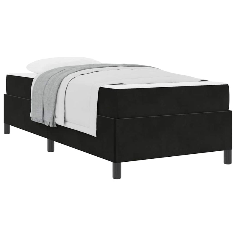 vidaXL Ágykeret Fekete és fehér és fekete 80 x 200 cm Bársony