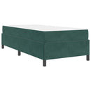 vidaXL Ágykeret Sötétzöld és zöld és fehér 80 x 200 cm Bársony