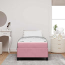 vidaXL Ágykeret matracmal Rózsaszín és fehér 80 x 200 cm Bársony
