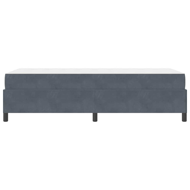 vidaXL Ágykeret Sötétszürke és sötétzöld és fehér 90 x 190 cm Bársony