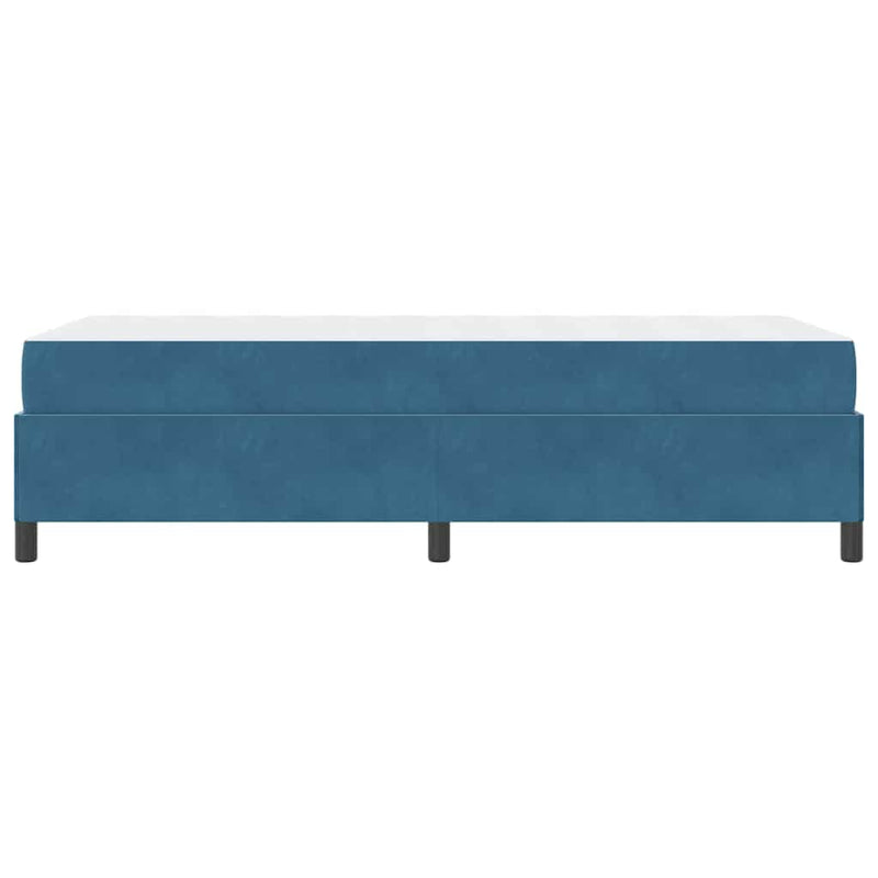 vidaXL Ágykeret matracmal Sötétkék és fehér 90 x 190 cm Bársony