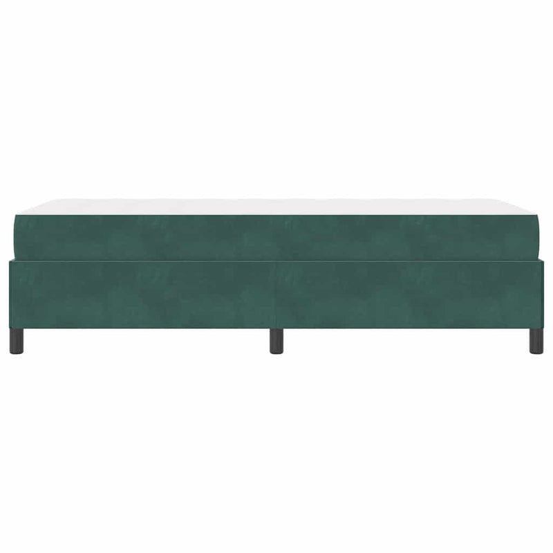 vidaXL Ágykeret Sötétzöld és zöld és fehér 90 x 200 cm Bársony
