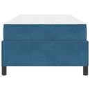 vidaXL Ágykeret matracmal Sötétkék és fehér 90 x 200 cm Bársony