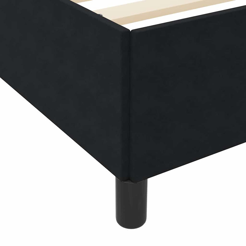 vidaXL Ágykeret Fekete és fehér és fekete 100 x 200 cm Bársony